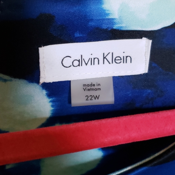 Calvin Klein Women Blue & White Dress Size 22W - Picture 7 of 14